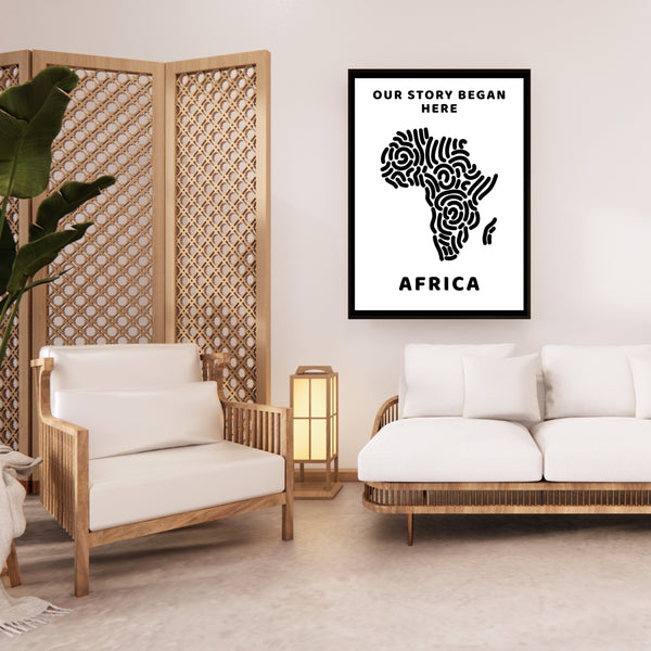 Our Story Began Here - Africa, Framed Wall Art