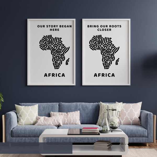 Our Story Began Here - Africa, Framed Wall Art