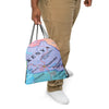 Kenya Blue Map Drawstring Bag