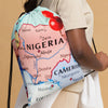 Nigeria Map, Drawstring bag