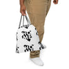 Kenya Drawstring Bag, Home Black Map pattern on white