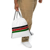 Kenya Drawstring Bag, Kenyan flag pattern on white
