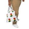 Ghana Drawstring Bag - Ghanaian map-flag pattern on white