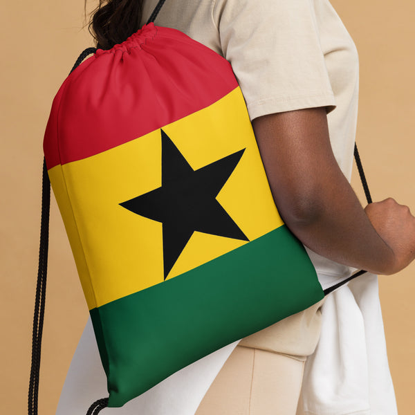 Ghana Drawstring Bag - Ghanaian Flag