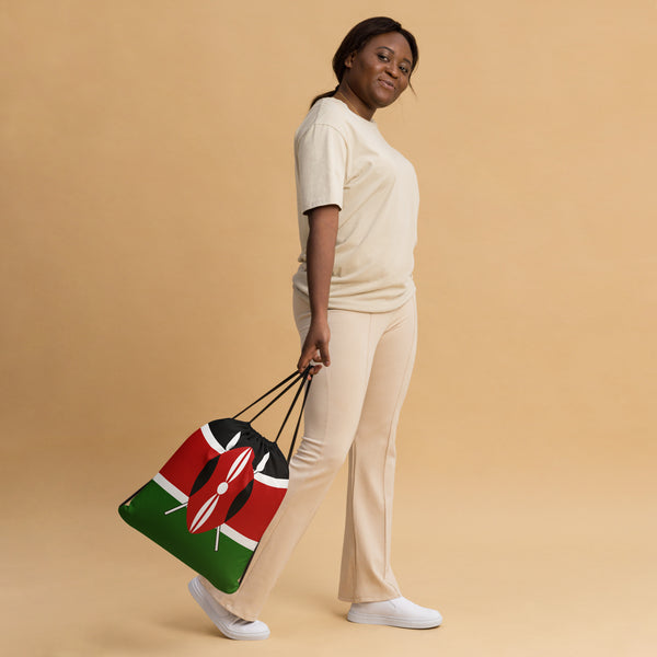 Kenya Drawstring Bag, Kenyan Flag