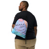 Kenya Blue Map Drawstring Bag