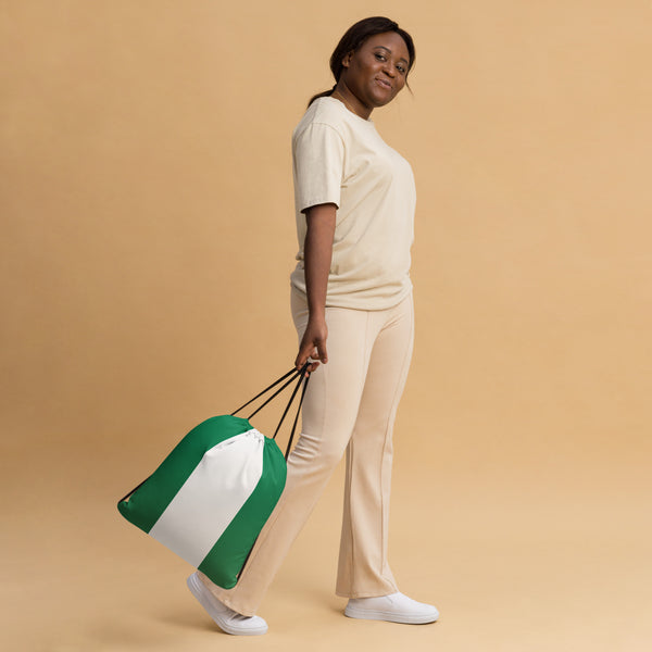 Nigerian Flag, Drawstring bag