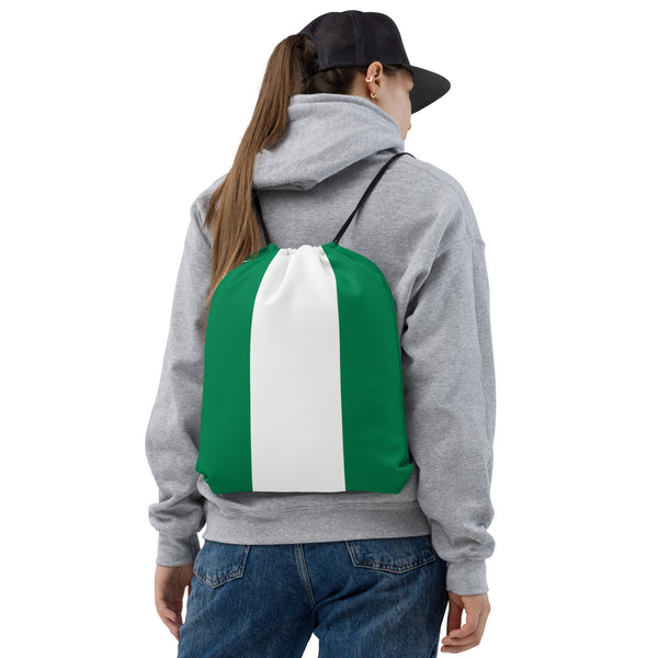 Nigerian Flag, Drawstring bag
