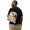 Nigeria Flag on Map, Drawstring bag