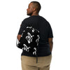 Kenya Drawstring Bag, Home White Map pattern on Black