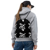 Kenya Drawstring Bag, Home White Map pattern on Black