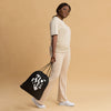 Kenya Drawstring Bag, Home White Map on Black