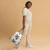 Kenya Drawstring Bag, Home Black Map pattern on white