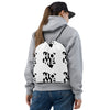 Kenya Drawstring Bag, Home Black Map pattern on white