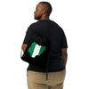 Nigeria Drawstring Bag - Flag Map on black