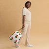 Ghana Drawstring Bag - Ghanaian map-flag pattern on white
