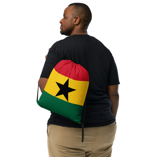 Ghana Drawstring Bag - Ghanaian Flag