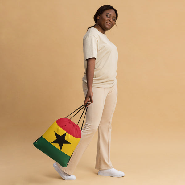 Ghana Drawstring Bag - Ghanaian Flag