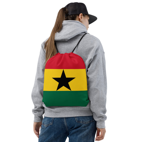 Ghana Drawstring Bag - Ghanaian Flag