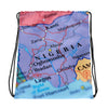 Nigeria Map, Drawstring bag