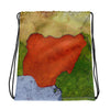 Nigeria Map, Rugged look, Drawstring bag