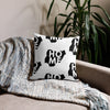 Nigeria Premium Throw Pillow - Home, Black Map On White