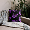 Nigeria Premium Throw Pillow - Home, Nigeria Magenta Map On Black
