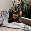 Nigeria Premium Throw Pillow - Home, Nigeria Orange Map On Black