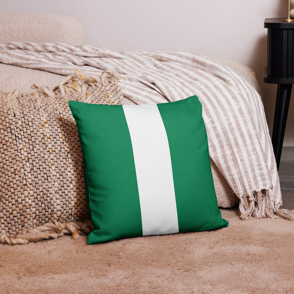 Nigeria Premium Throw Pillow - Nigeria Flag