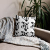 Kenya Premium Throw Pillow - Home, Kenya Black Map On White