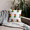Ghana Premium Throw Pillow - Ghana Flag Pattern on white