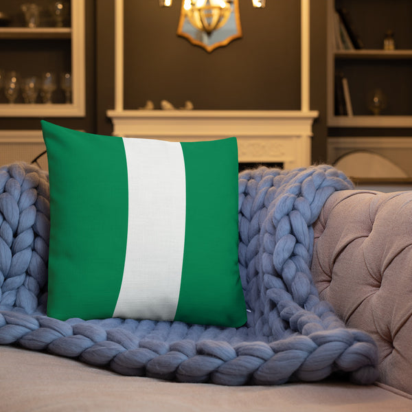 Nigeria Premium Throw Pillow - Nigeria Flag