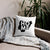 Nigeria Premium Throw Pillow - Home, Black Map On White