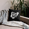 Nigeria Premium Throw Pillow - Home, Nigeria White Map On Starry Black