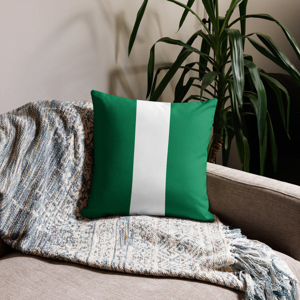 Nigeria Premium Throw Pillow - Nigeria Flag