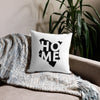 Kenya Premium Throw Pillow - Home, Kenya Black Map On White