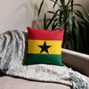 Ghana Premium Throw Pillow - Ghanaian Flag