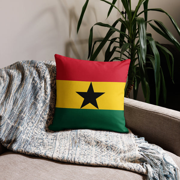 Ghana Premium Throw Pillow - Ghanaian Flag