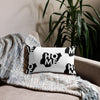 Nigeria Premium Throw Pillow - Home, Black Map On White