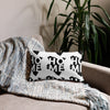 Kenya Premium Throw Pillow - Home, Kenya Black Map On White