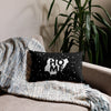 Nigeria Premium Throw Pillow - Home, Nigeria White Map On Starry Black