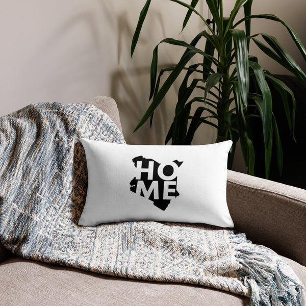 Kenya Premium Throw Pillow - Home, Kenya Black Map On White