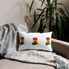 Ghana Premium Throw Pillow - Ghana Flag Pattern on white