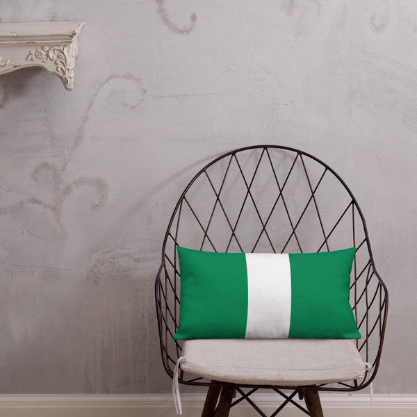 Nigeria Premium Throw Pillow - Nigeria Flag