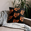 Nigeria Premium Throw Pillow - Home, Nigeria Orange Map On Black