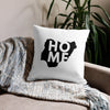 Nigeria Premium Throw Pillow - Home, Black Map On White