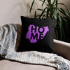 Nigeria Premium Throw Pillow - Home, Nigeria Magenta Map On Black