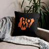 Nigeria Premium Throw Pillow - Home, Nigeria Orange Map On Black