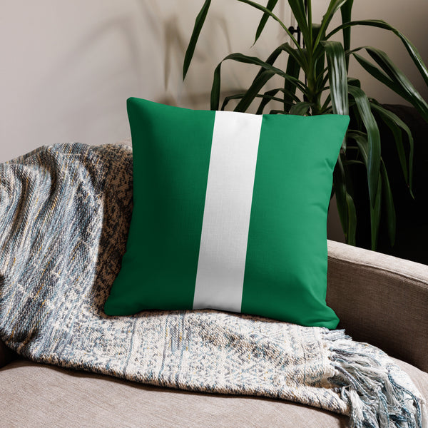 Nigeria Premium Throw Pillow - Nigeria Flag