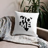 Kenya Premium Throw Pillow - Home, Kenya Black Map On White